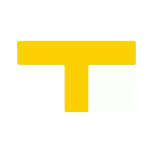 GEToolbox® Hosszú T Alakú Flexibilis padlójelölés 50mm TRAFFIC SÁRGA RAL1023