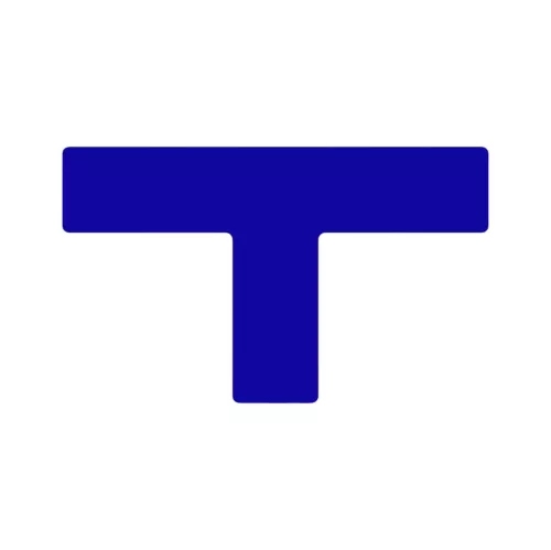 GEToolbox® Hosszú T Alakú Flexibilis padlójelölés 75 mm SIGNAL KÉK RAL 5005