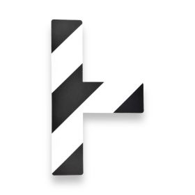   GEToolbox® T kształt długi Masywne oznakowanie podłogi 50mm BIAŁY-CZARNY