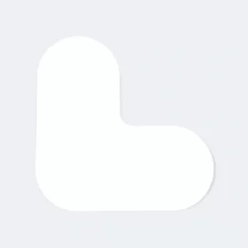 GEToolbox® kształt L elastyczny zaokrąglony 90 mm BIAŁY