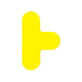 GEToolbox® kształt T elastyczny zaokrąglony 90 mm Zółty