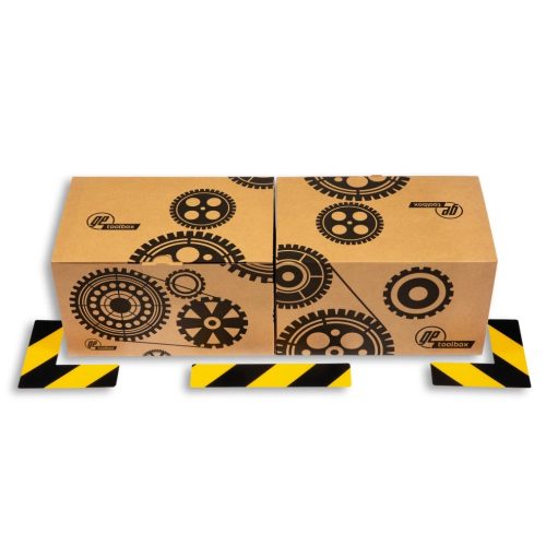 GEToolbox® I kształt Masywne znakowanie podłóg 50 mm BIAŁY-NIEBIESKI