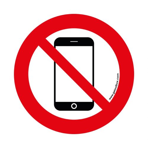 DO NOT USE MOBILEPHONE' ZNAK PODŁOGOWY 300 mm