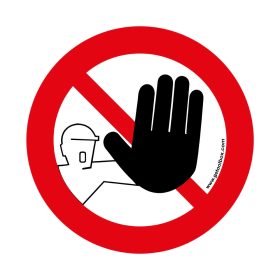   UNAUTHORIZED PERSONS ARE NOT ALLOWED TO ENTER!' ZNAK PODŁOGOWY 300 mm