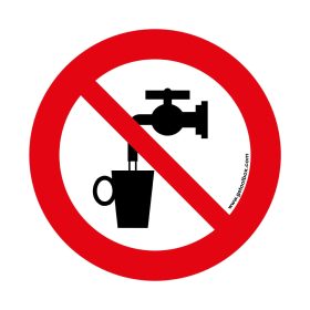 NOT DRINKING WATER!' ZNAK PODŁOGOWY 500 mm