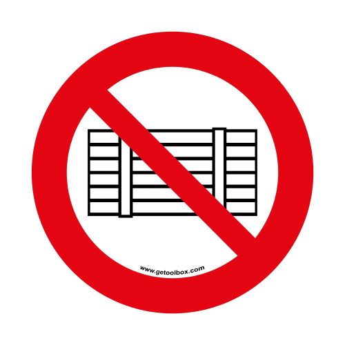 "NO PARKING OR STORAGE!" ZNAK PODŁOGOWY 300 mm