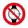 NO METALLIC ARTICLES OR WATCHES!' ZNAK PODŁOGOWY 300 mm