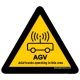"WARNING! AGV TRUCKS OPERATING IN THIS AREA!" ZNAK PODŁOGOWY 300 mm