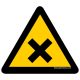 "WARNING!  HARMFUL OR IRRITANT SUBSTANCE" ZNAK PODŁOGOWY 500 mm