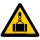 WARNING OF SUSPENDED LOADS'  ZNAK PODŁOGOWYs 300 mm