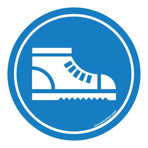 "SAFETY SHOES" ZNAK PODŁOGOWY 500 mm