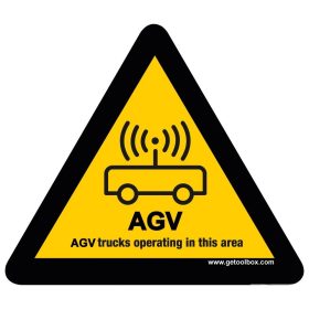   AGV TRUCKS OPERATING IN THIS AREA!' ZNAK PODŁOGOWY 500 mm