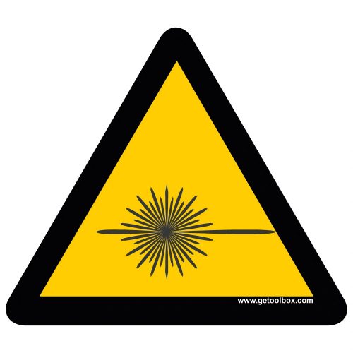 WARNING OF LASER BEAM' ZNAK PODŁOGOWY 500 mm