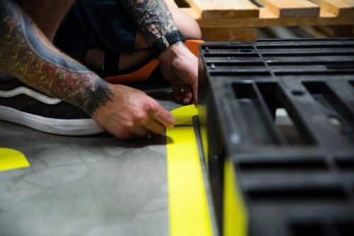 GEToolbox® Taśma do znakowania podłóg 100mm x 50m pomarańczowy