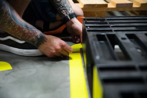 GEToolbox® Taśma do znakowania podłóg 100mm x 50m SZARY