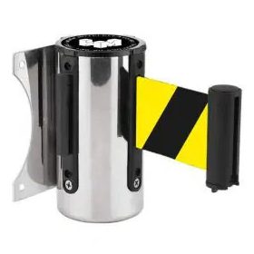   Fali tokmány fém, sárga-fekete szalaggal, 5 méter, sárga-fekete