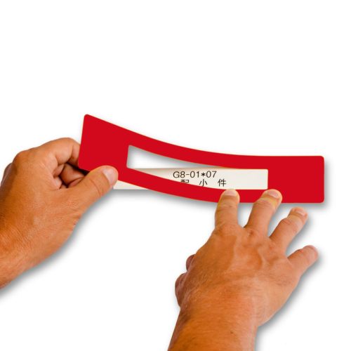 GEToolbox® Text Window Floor Marker "Mini Cut-out" 75mm czerwony