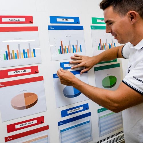 GEToolbox® Text Window Floor Marker "Mini Cut-out" 75mm czerwony