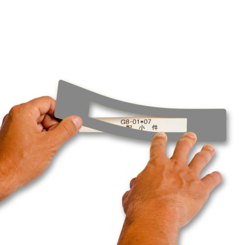 GEToolbox® Text Window Floor Marker "Mini Cut-out" 50mm szary