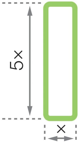 GEToolbox® Text Window Floor Marker "Mini" 100mm czerwony