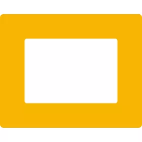   GEToolbox® Oznaczenie podłogi z okienkiem opisowym "Plus" A5 ŻÓŁTY TRAFFIC RAL1023