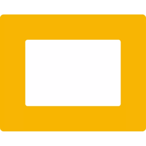 GEToolbox® Oznaczenie podłogi z okienkiem opisowym "Plus" A5 ŻÓŁTY TRAFFIC RAL1023