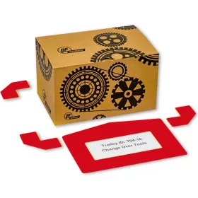   GEToolbox® Text Window Floor marker "Plus Arrow" A4 czerwony