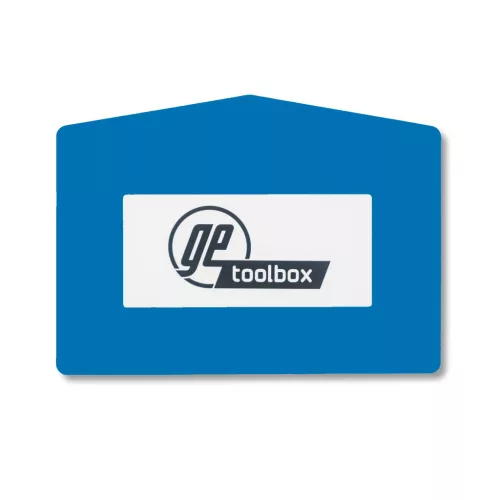 GEToolbox® Text Window Floor marker "Plus Arrow" A4 niebieski