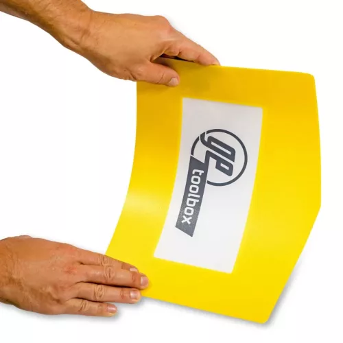 GEToolbox® Text Window Floor marker "Plus Arrow" A4 niebieski