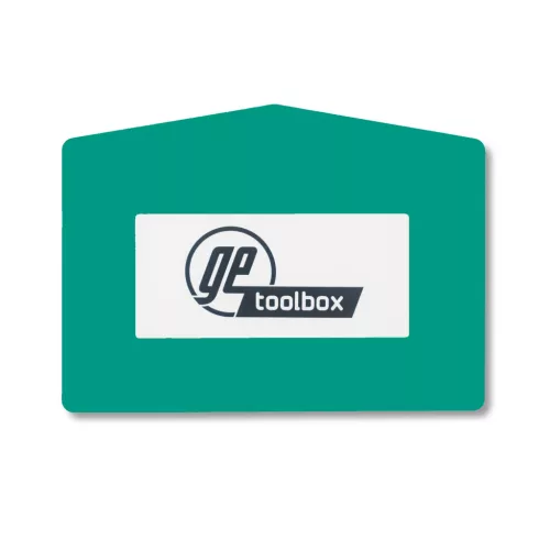 GEToolbox® Text Window Floor marker "Plus Arrow" A4 zielony
