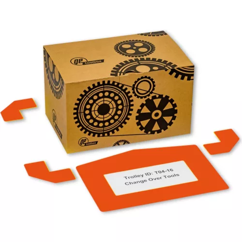 GEToolbox® Text Window Floor marker "Plus Arrow" A4 pomarańczowy