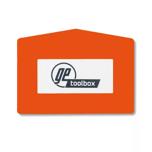GEToolbox® Text Window Floor marker "Plus Arrow" A4 pomarańczowy