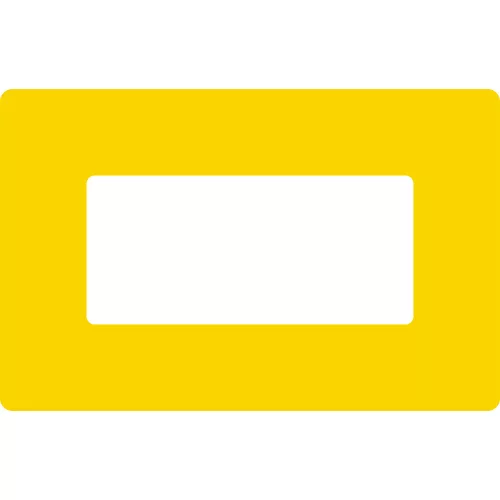 GEToolbox® Text Window Floor marker "Plus" 1/3 A4 żółty