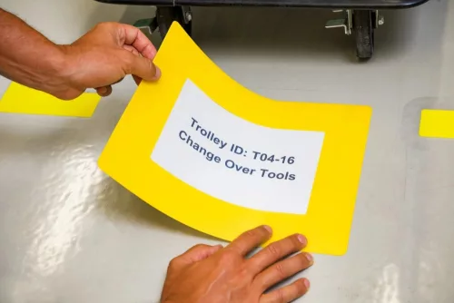 GEToolbox® Text Window Floor marker "Plus" A4 żółty