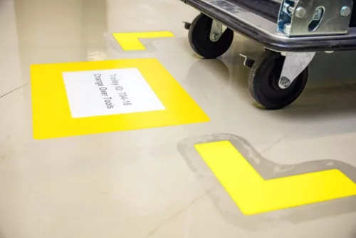 GEToolbox® Text Window Floor marker "Plus" A4 pomarańczowy