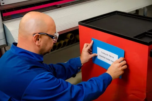GEToolbox® Text Window Floor marker "Plus" A4 pomarańczowy