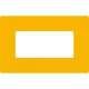 GEToolbox® Oznaczenie podłogi z okienkiem opisowym "Plus" 1/3 A4 ŻÓŁTY TRAFFIC RAL1023
