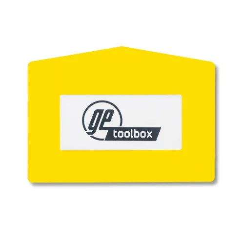 GEToolbox® Text Window Floor marker "Plus Arrow" 1/3 A4 żółty
