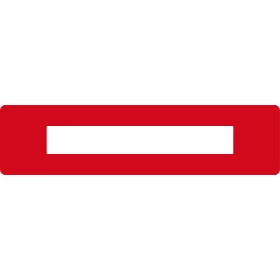   Oznaczenie podłogi z okienkiem opisowym PLUS 75MM x 300MM CZERWONY GEToolbox® 