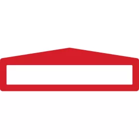   Oznaczenie podłogi z okienkiem opisowym PLUS ARROW 45 x 300MM CZERWONY GEToolbox® 