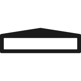   Oznaczenie podłogi z okienkiem opisowym PLUS ARROW 45 x 300MM CZARNY GEToolbox® 
