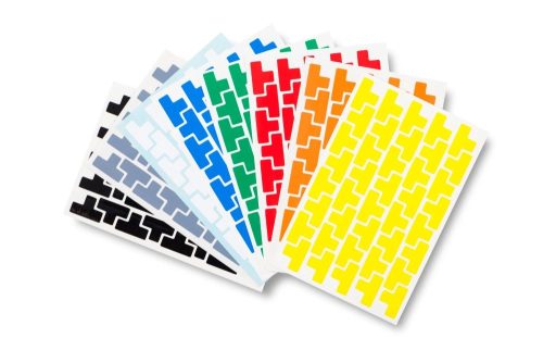 GEToolbox® Markery stołowe w kształcie litery T 5 mm biały