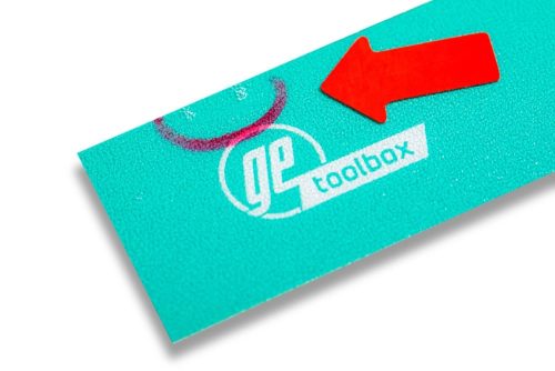 GEToolbox® Markery stołowe Kształt strzałki 7,5 mm biały