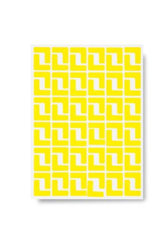 GEToolbox® Markery stołowe długie w kształcie litery L 7,5 mm biały