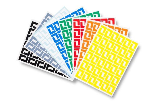 GEToolbox® Markery stołowe długie w kształcie litery L 7,5 mm biały