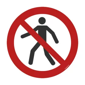   Zakaz przechodzenia – podłogowy znak bezpieczeństwa 300 mm