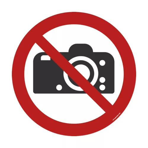 Zakaz fotografowania – podłogowy znak bezpieczeństwa 400 mm