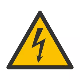   Uwaga! Prąd elektryczny – podłogowy znak bezpieczeństwa 300 mm