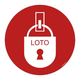   LOTO (Blokada i oznakowanie) – podłogowy znak bezpieczeństwa 300 mm