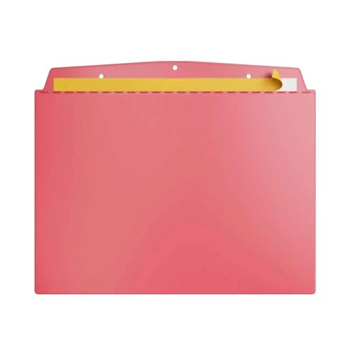 Kieszeń wizualna, A4 pozioma, samoprzylepna, czerwona